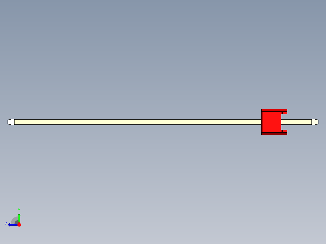 彩色公头100mil（2.54mm）系列-DS1021_red_1x28p_100mil_Type43_rev1.0右视图
