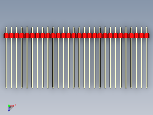 彩色公头100mil（2.54mm）系列-DS1021_red_1x28p_100mil_Type43_rev1.0俯视缩略图