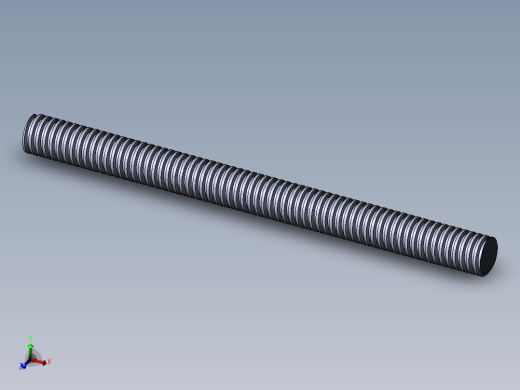 公制 （ISO） 梯形螺钉-TR16x3x200.SLDPRT