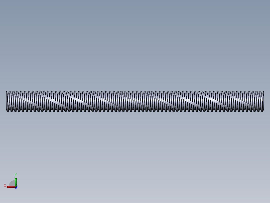 公制 （ISO） 梯形螺钉-TR16x3x200.SLDPRT后视图