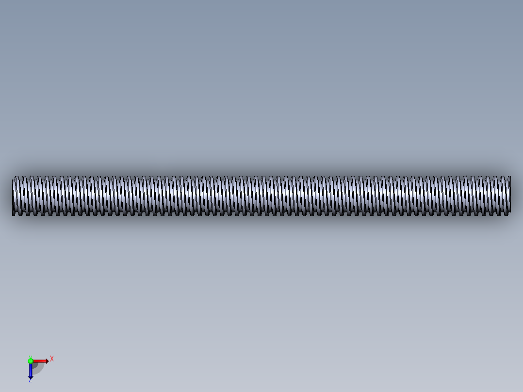 公制 （ISO） 梯形螺钉-TR16x3x200.SLDPRT俯视图