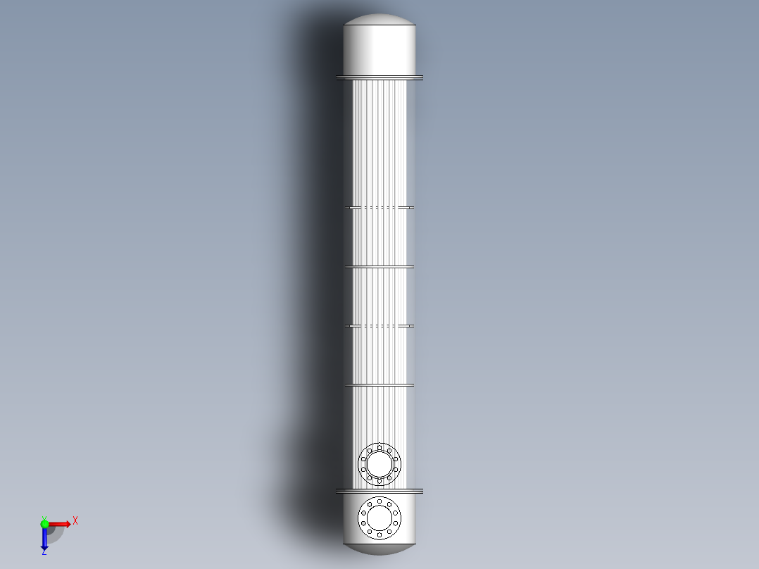 热交换器俯视图