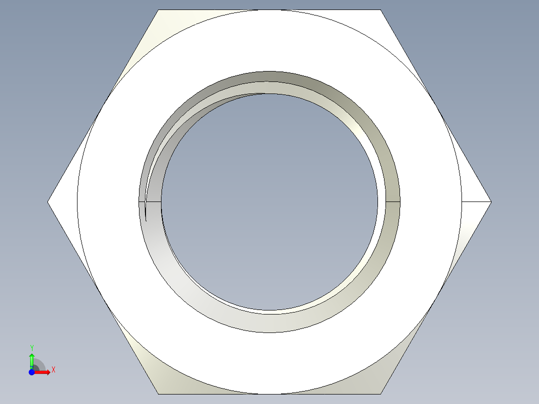 DIN 934 螺母-M39 Nut.STEP前视图