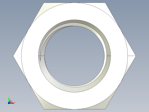 DIN 934 螺母-M39 Nut.STEP前视缩略图
