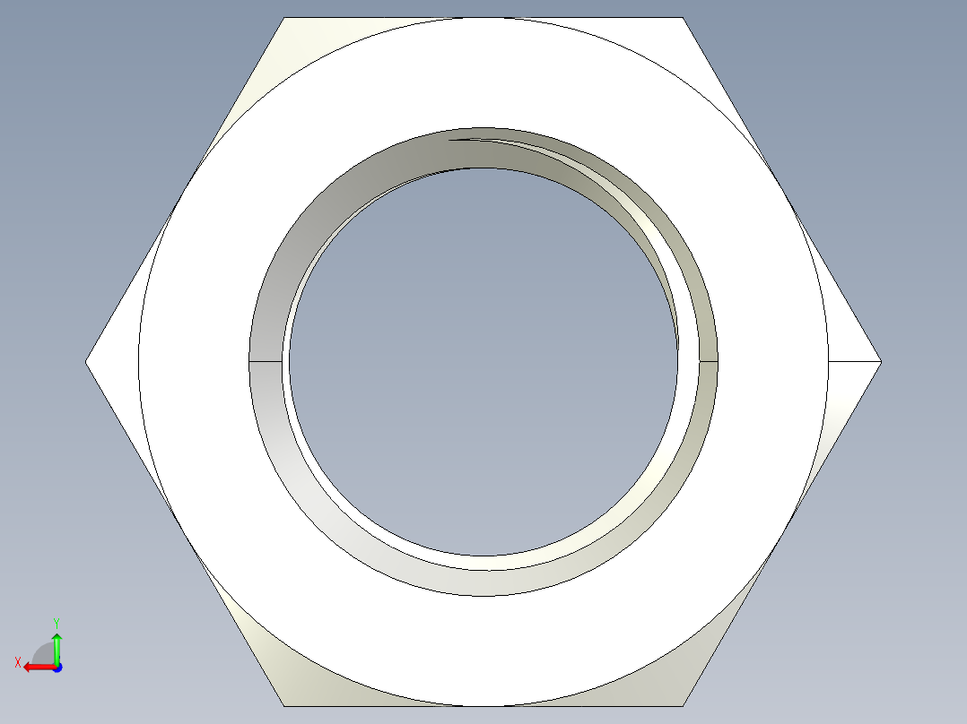 DIN 934 螺母-M39 Nut.STEP后视图