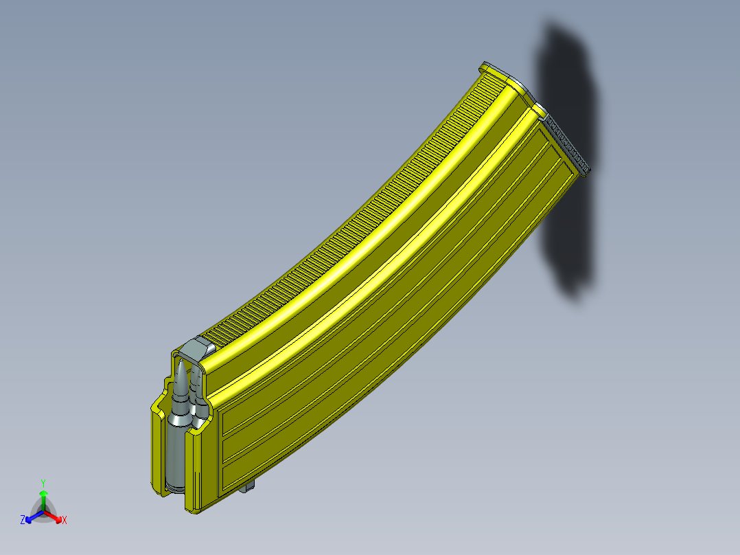 5.45mm透明担架正等轴测图