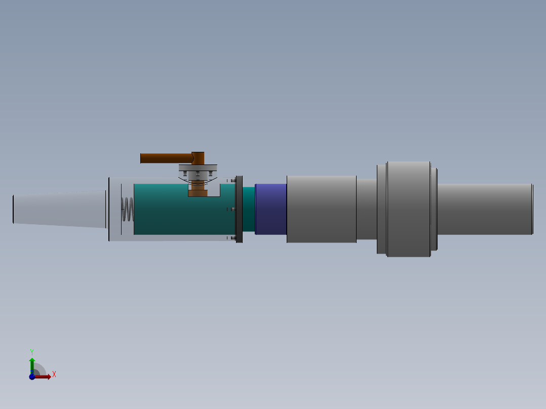 车活塞工装外圆前视图