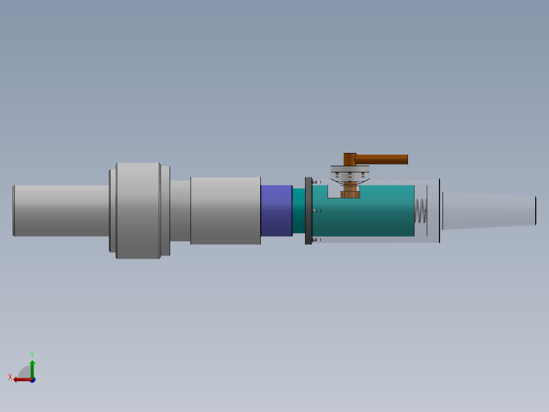 车活塞工装外圆后视图
