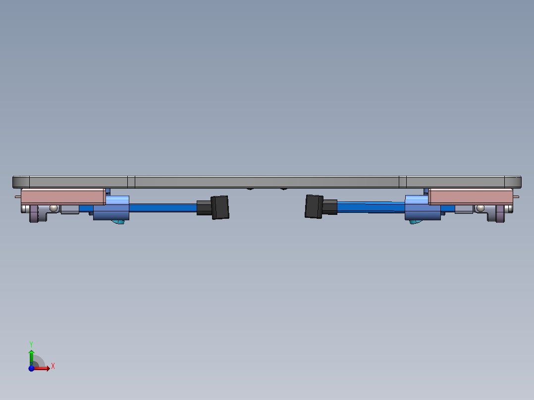 折叠桌装配模型前视图