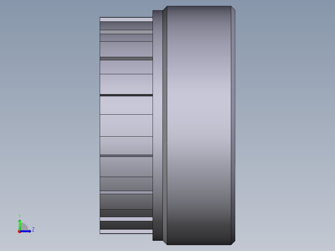 20FBFV 结合布什与BSP螺纹母端左视图