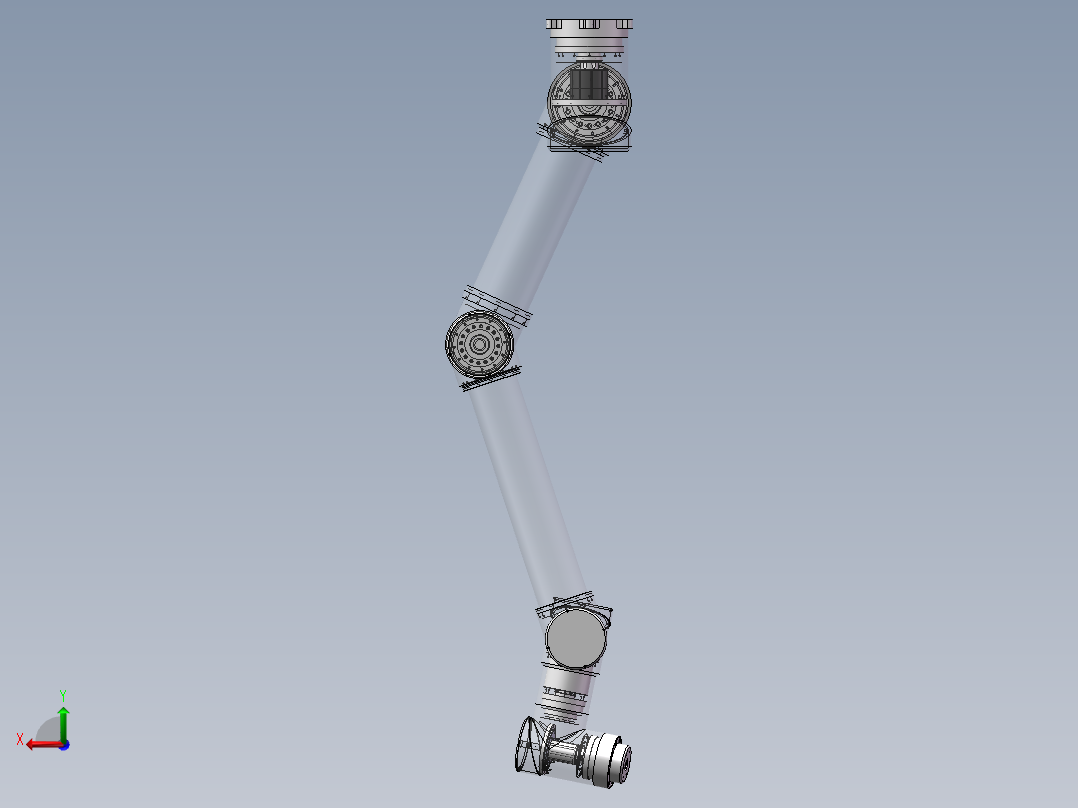 UR06机器人 机械臂带内部结构后视图