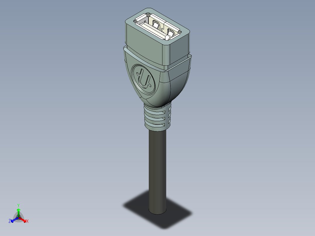 usb母头正等轴测图