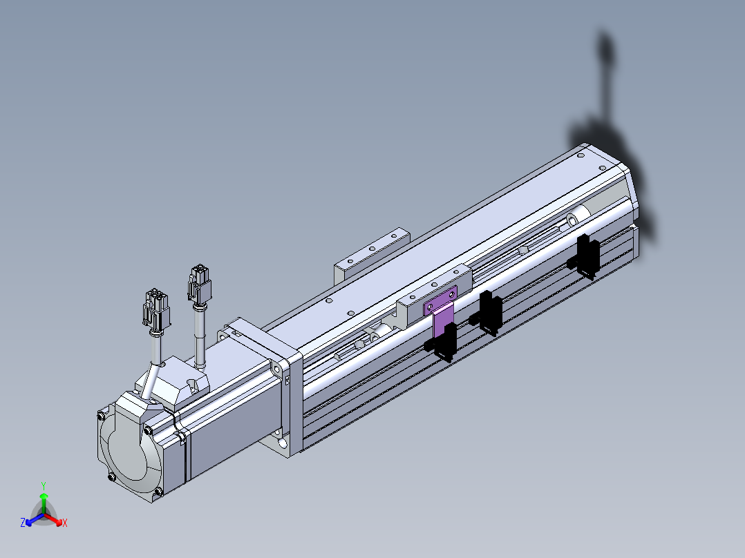 东锦丝杆传动-直线滑台模组DH60-L10-S100-BC-T400-C3主视图