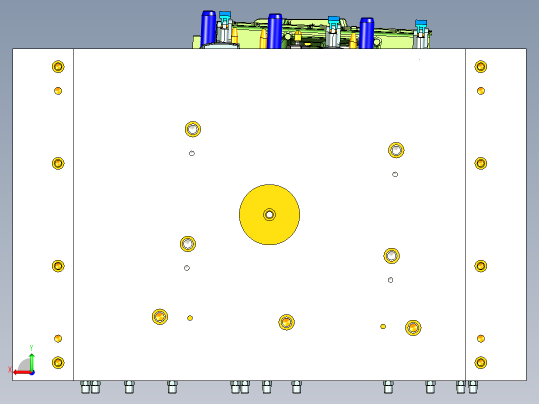 VOLVO减震塔五轴液压工装后视图
