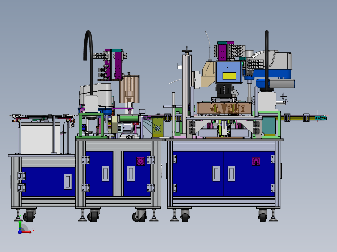 cell自动焊接线sw18可编辑前视图