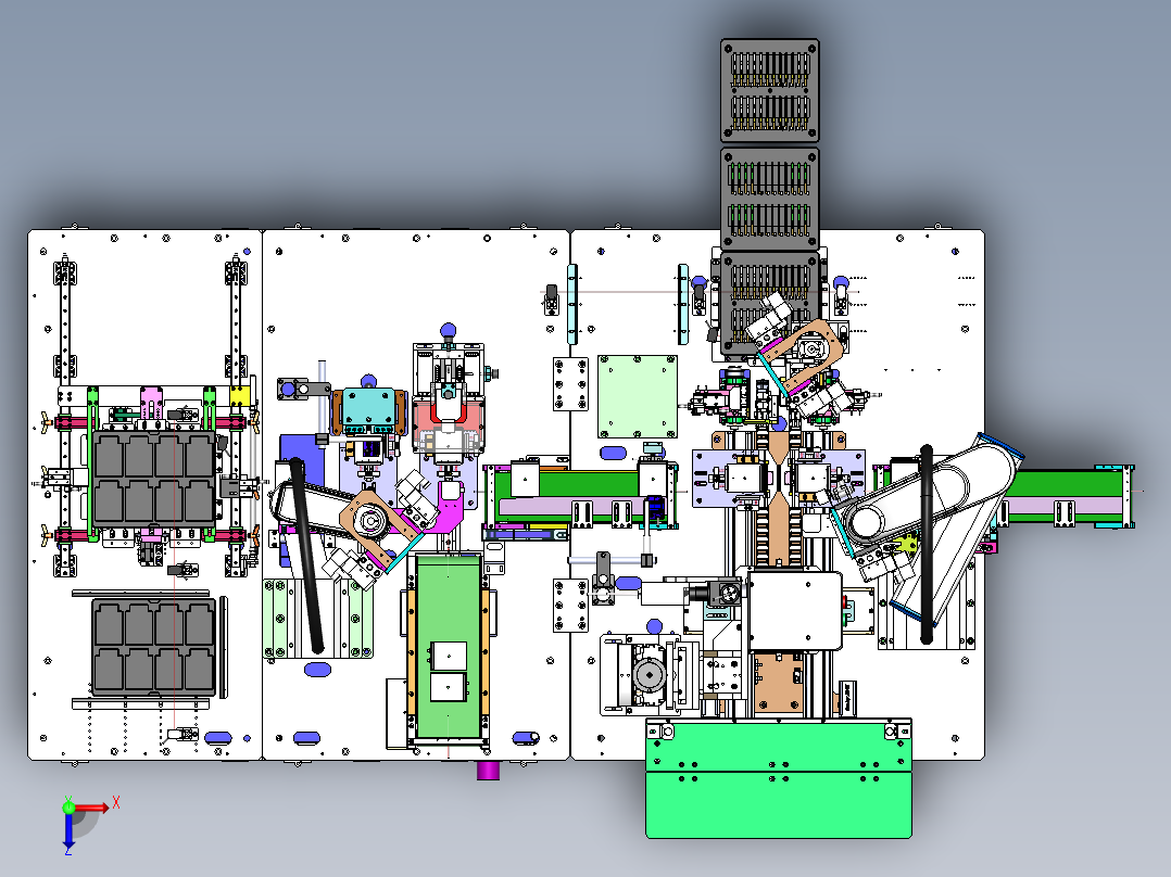 cell自动焊接线sw18可编辑俯视图