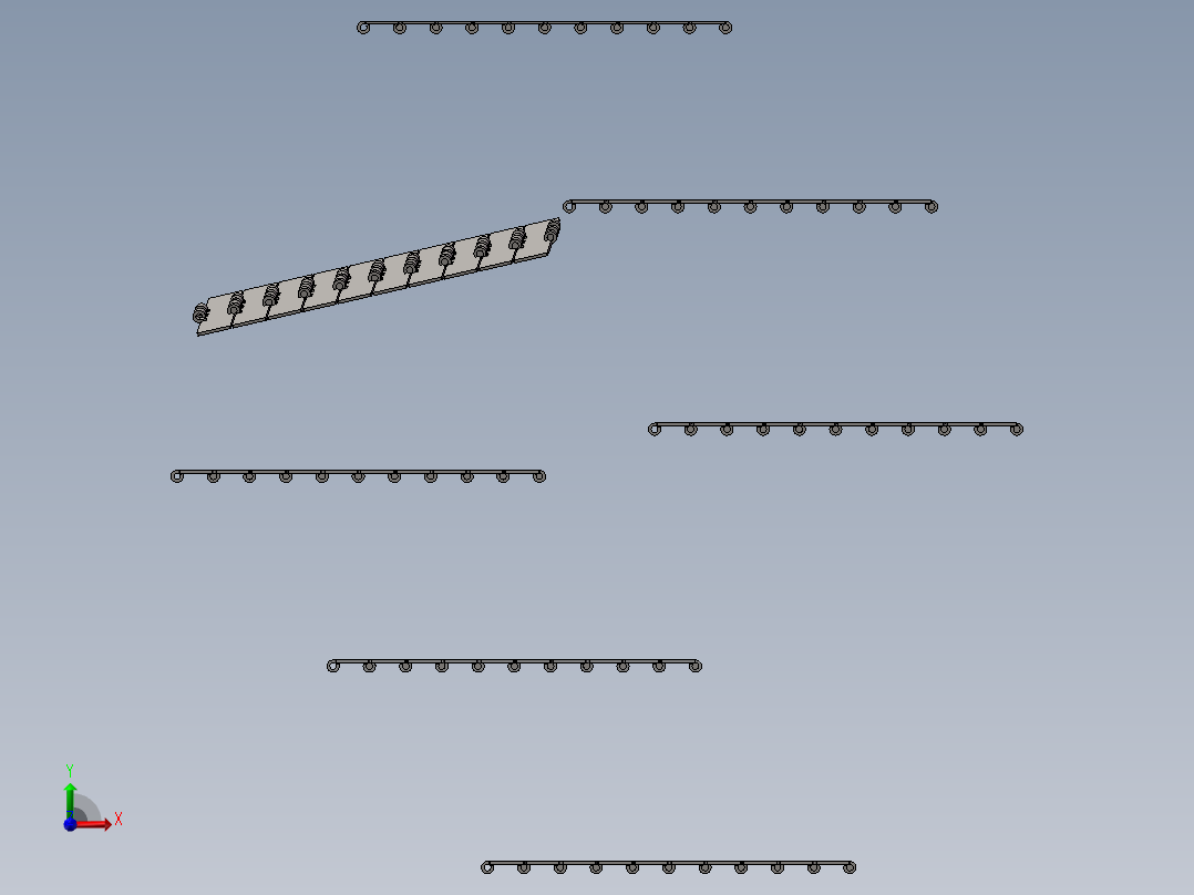双绞直行输送链板 SS802系列前视图