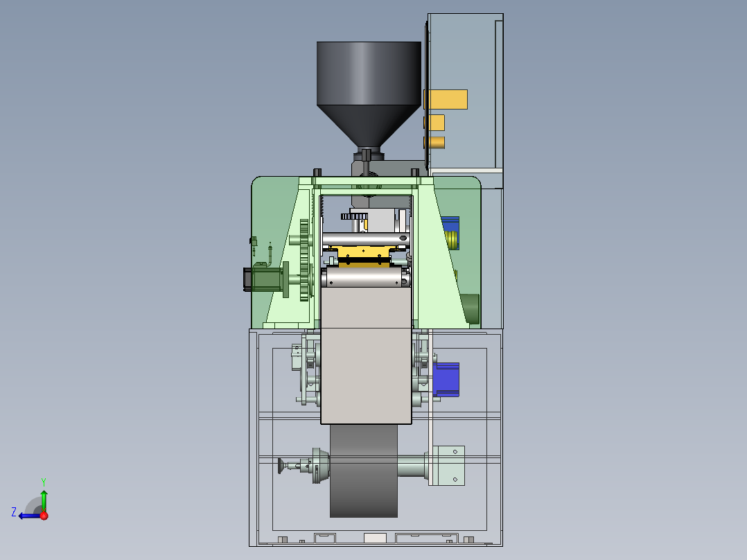 糖果包装机右视图