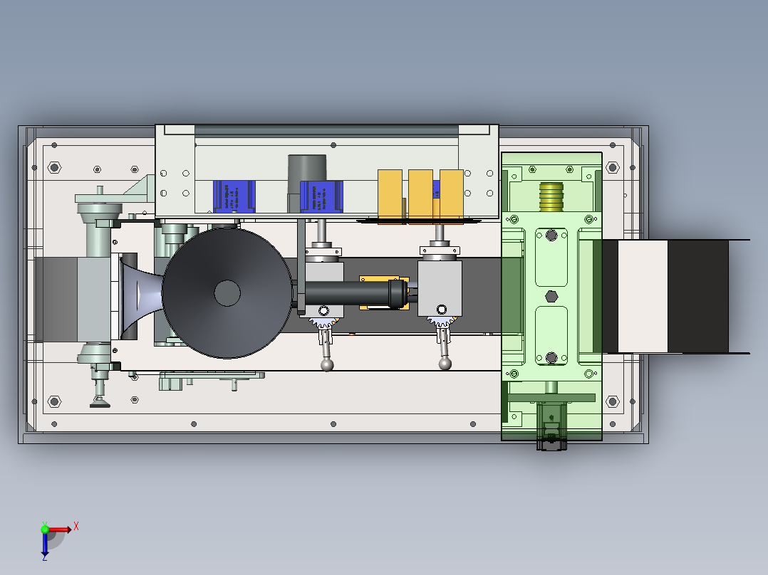 糖果包装机俯视图