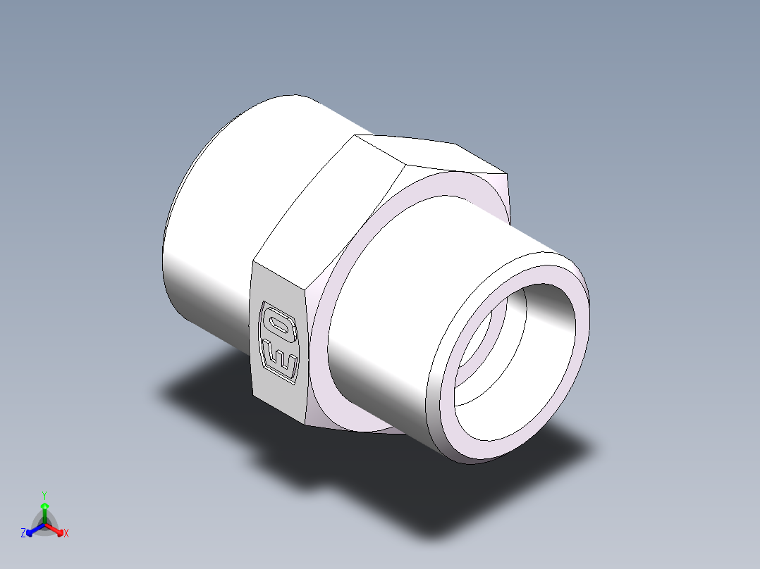 直通变径-GR、1D-22-24正等轴测图