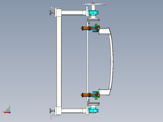 手动翻转变位机3D数模图纸 Solidworks设计后视缩略图