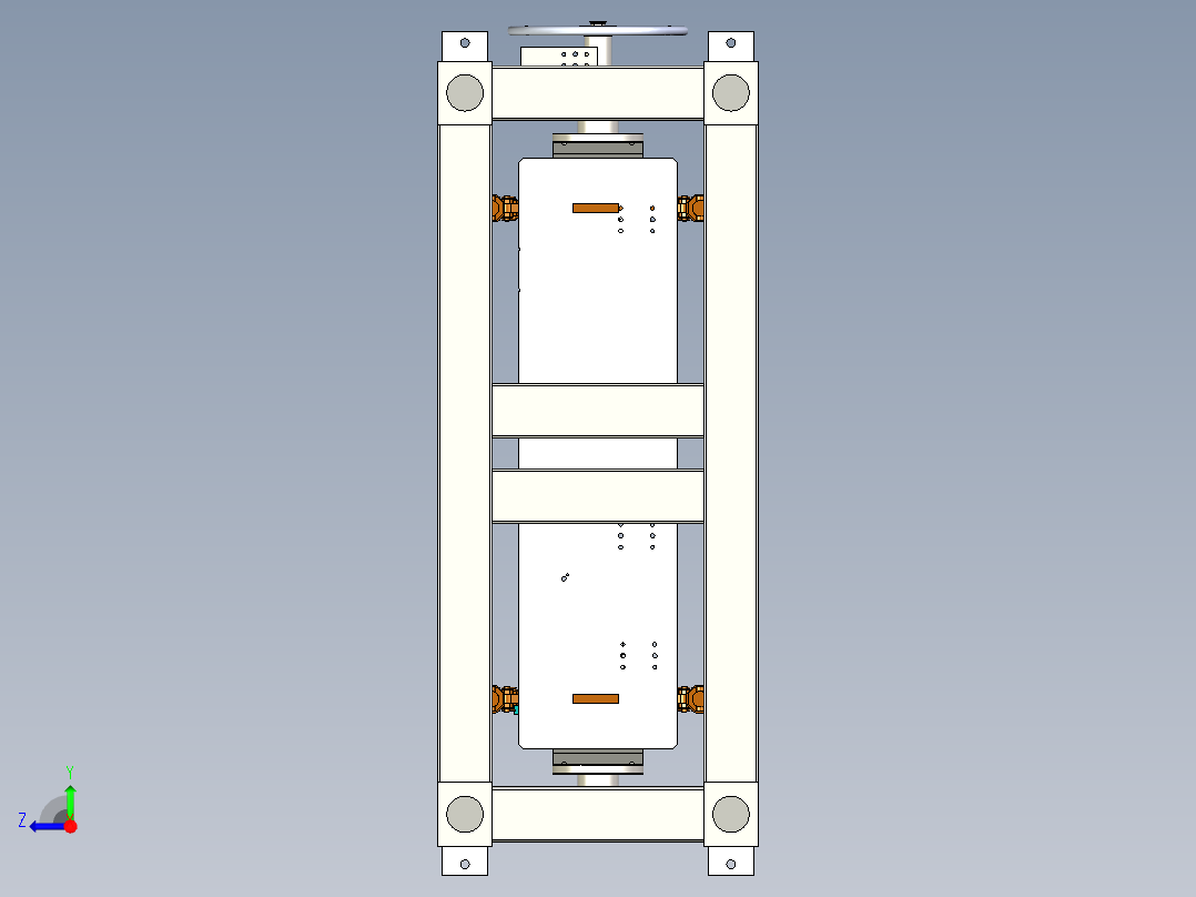 手动翻转变位机3D数模图纸 Solidworks设计右视图