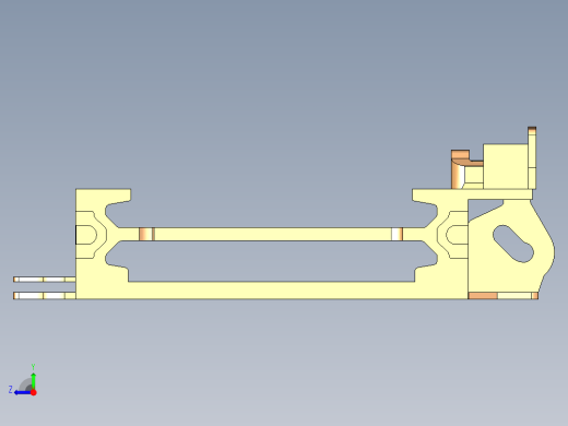 煤矿前部运输机中部溜槽3D，三维图右视缩略图