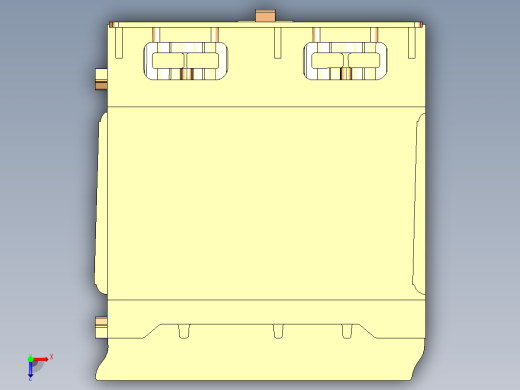煤矿前部运输机中部溜槽3D，三维图俯视缩略图