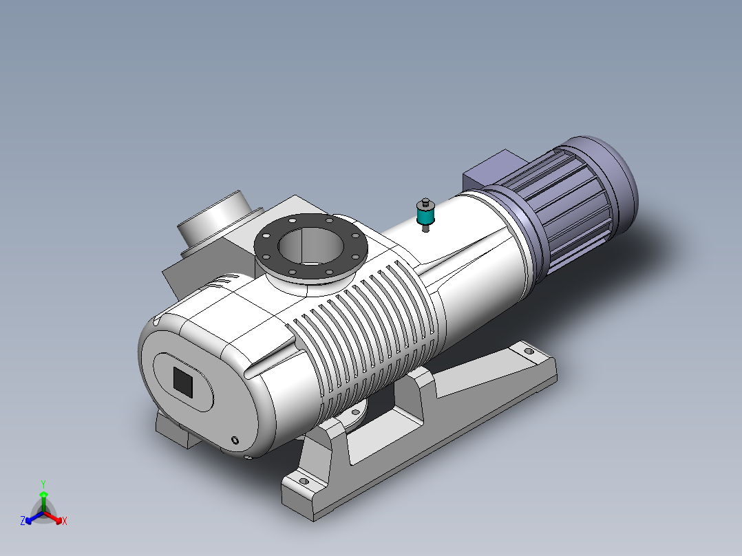 泵、水泵、WAU2001罗茨真空泵(莱宝)正等轴测图