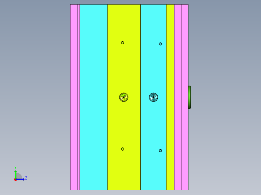 米雾键盘电池后盖注塑模具设计左视缩略图