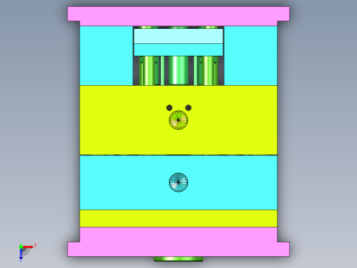 米雾键盘电池后盖注塑模具设计俯视缩略图