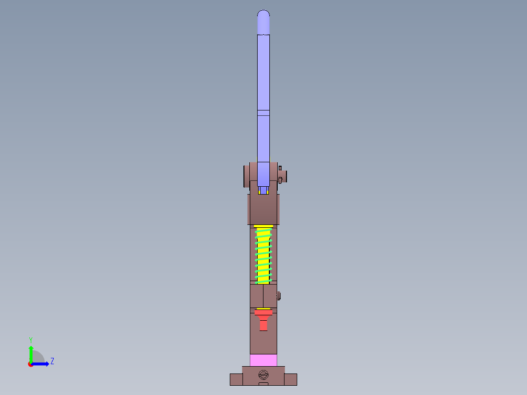 手动冲孔机构左视图