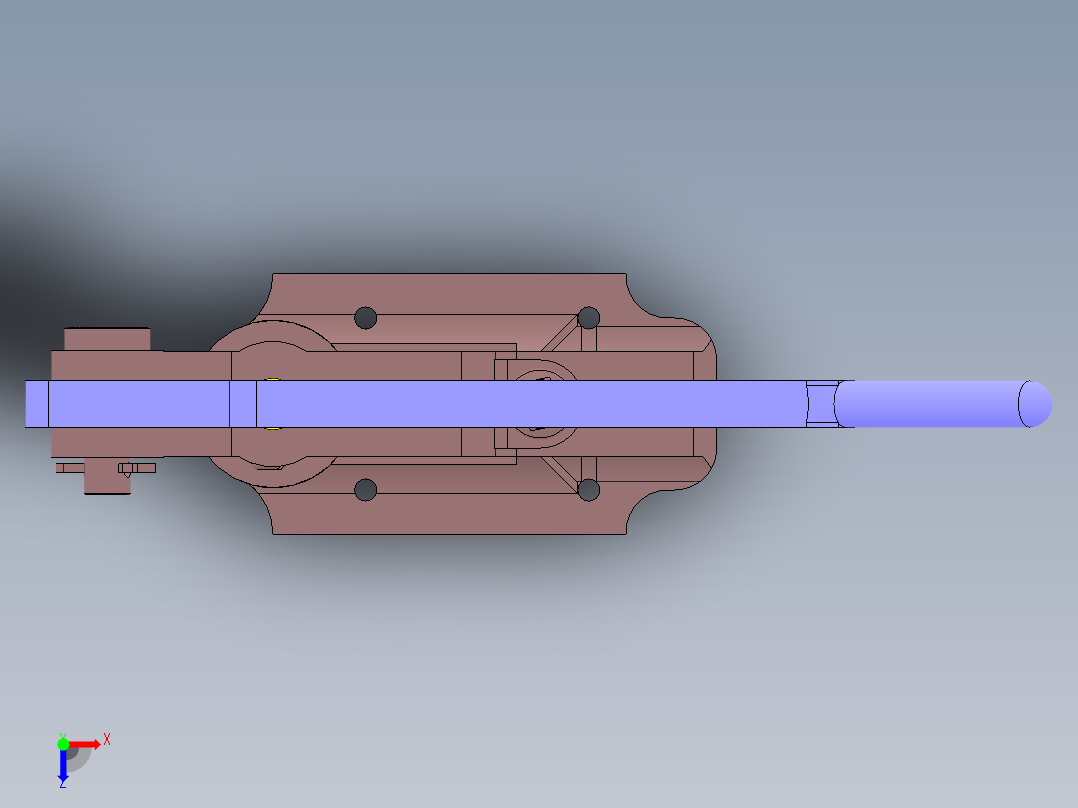 手动冲孔机构俯视图