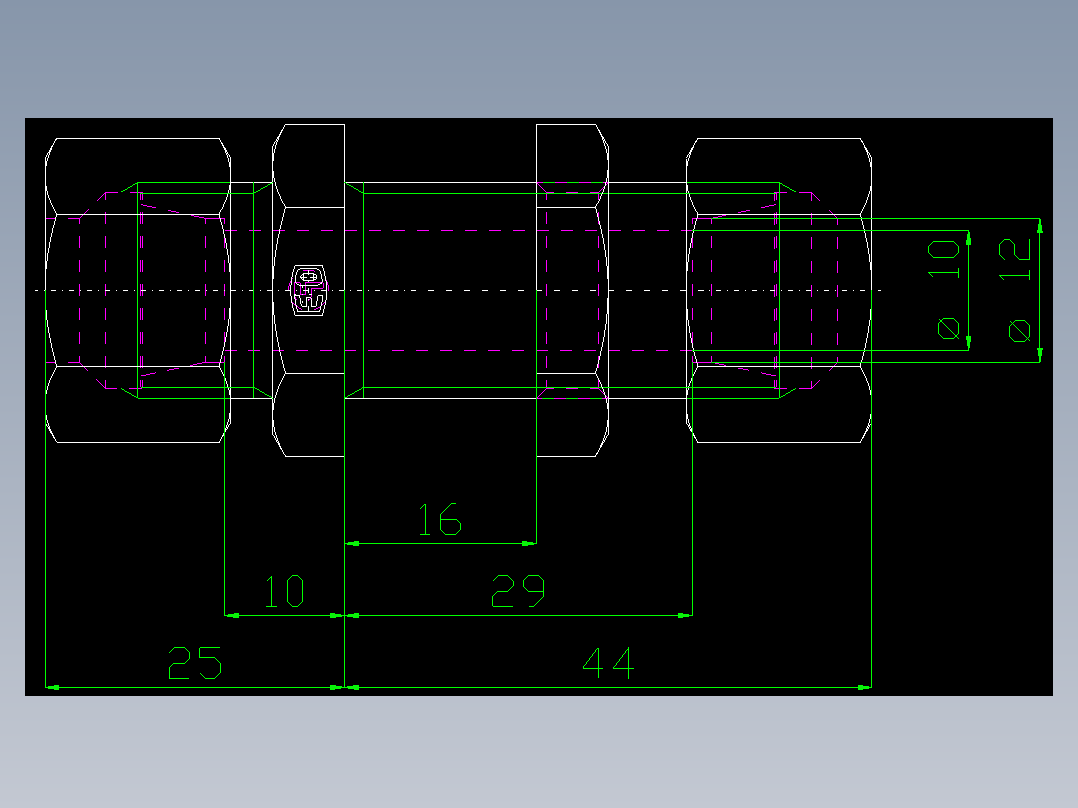 PARKER管接头EO Bulkhead union SV12LMS(16)_front