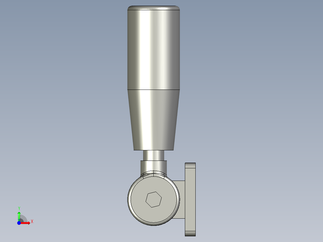 YHTZZZL-LED三色灯白色50mm杆----前视图