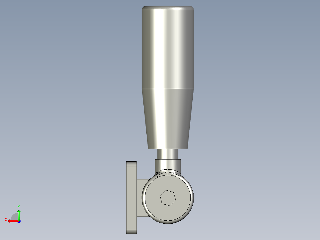 YHTZZZL-LED三色灯白色50mm杆----后视图