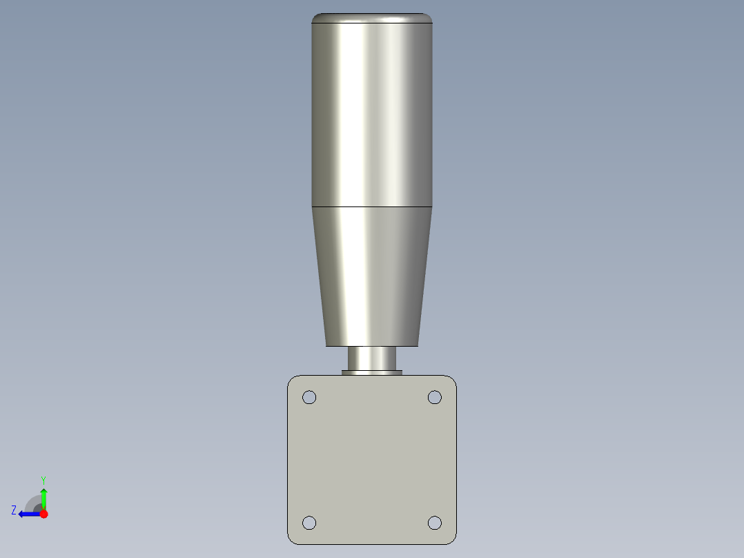 YHTZZZL-LED三色灯白色50mm杆----右视图