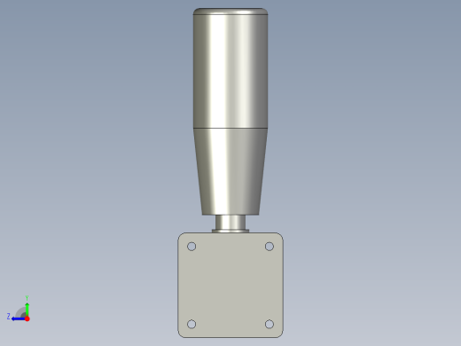YHTZZZL-LED三色灯白色50mm杆----右视缩略图