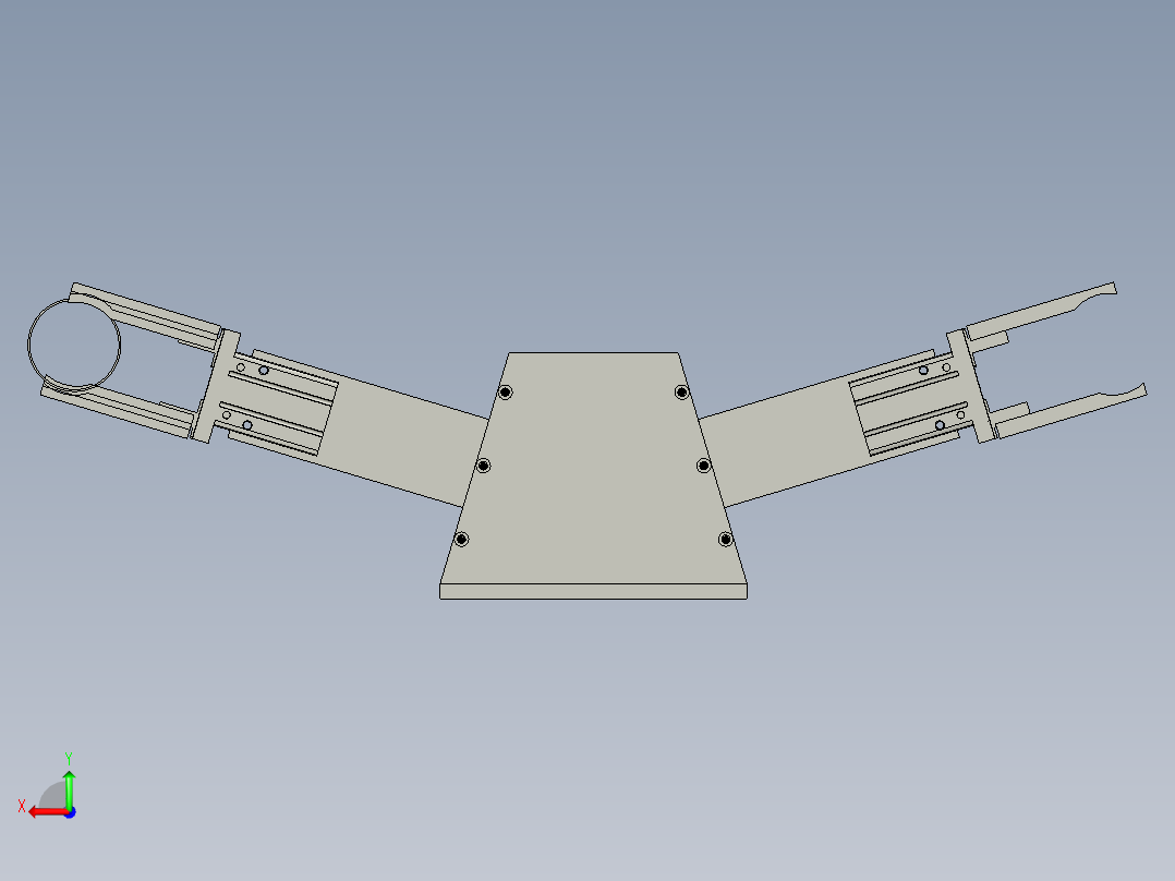 机器人夹爪三向体机器人2后视图
