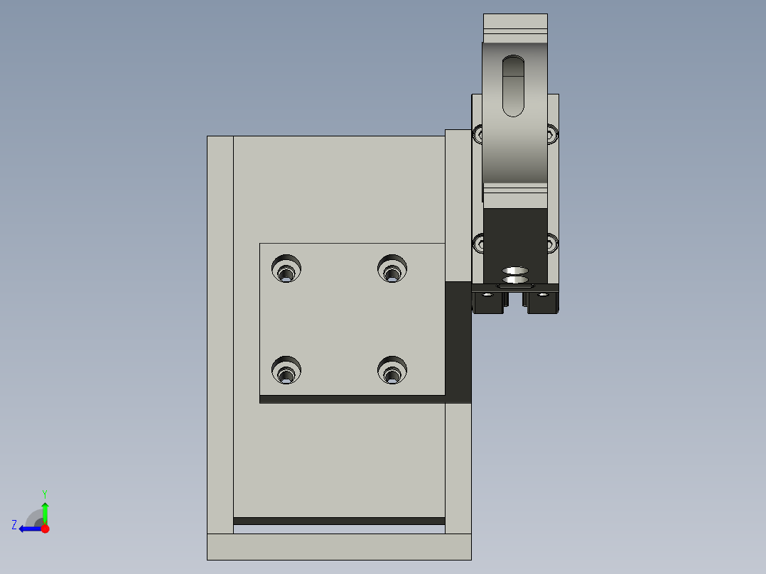 机器人夹爪三向体机器人2右视图