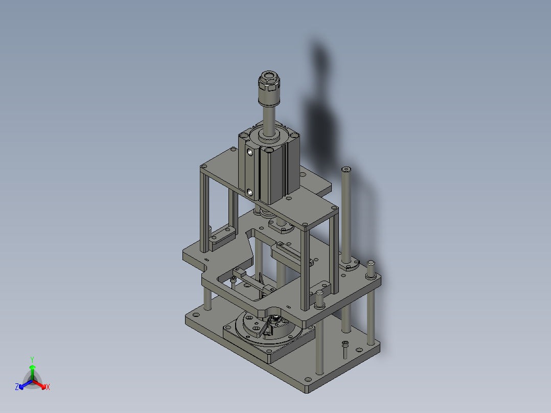 129压模组装正等轴测图