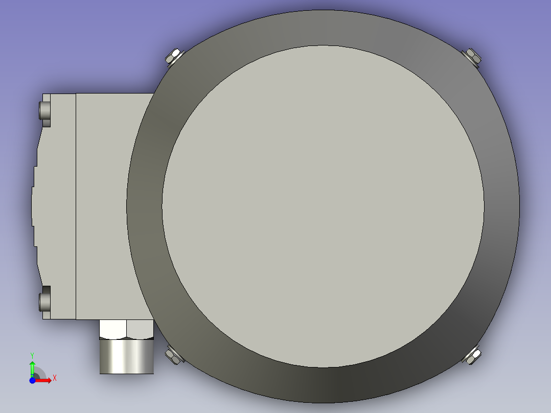 RY斜齿轮减速电机429装配图前视图