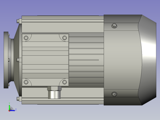 RY斜齿轮减速电机429装配图左视缩略图