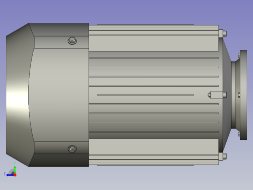 RY斜齿轮减速电机429装配图右视缩略图