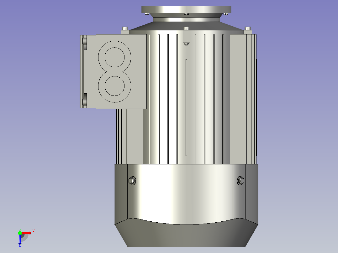 RY斜齿轮减速电机429装配图俯视图