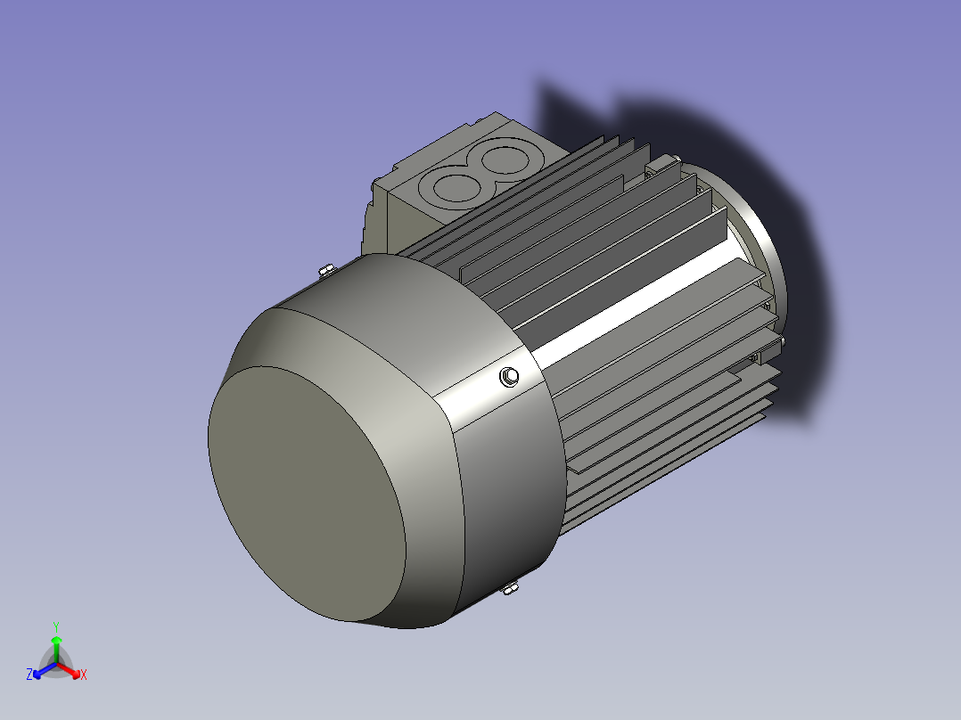 RY斜齿轮减速电机429装配图正等轴测图