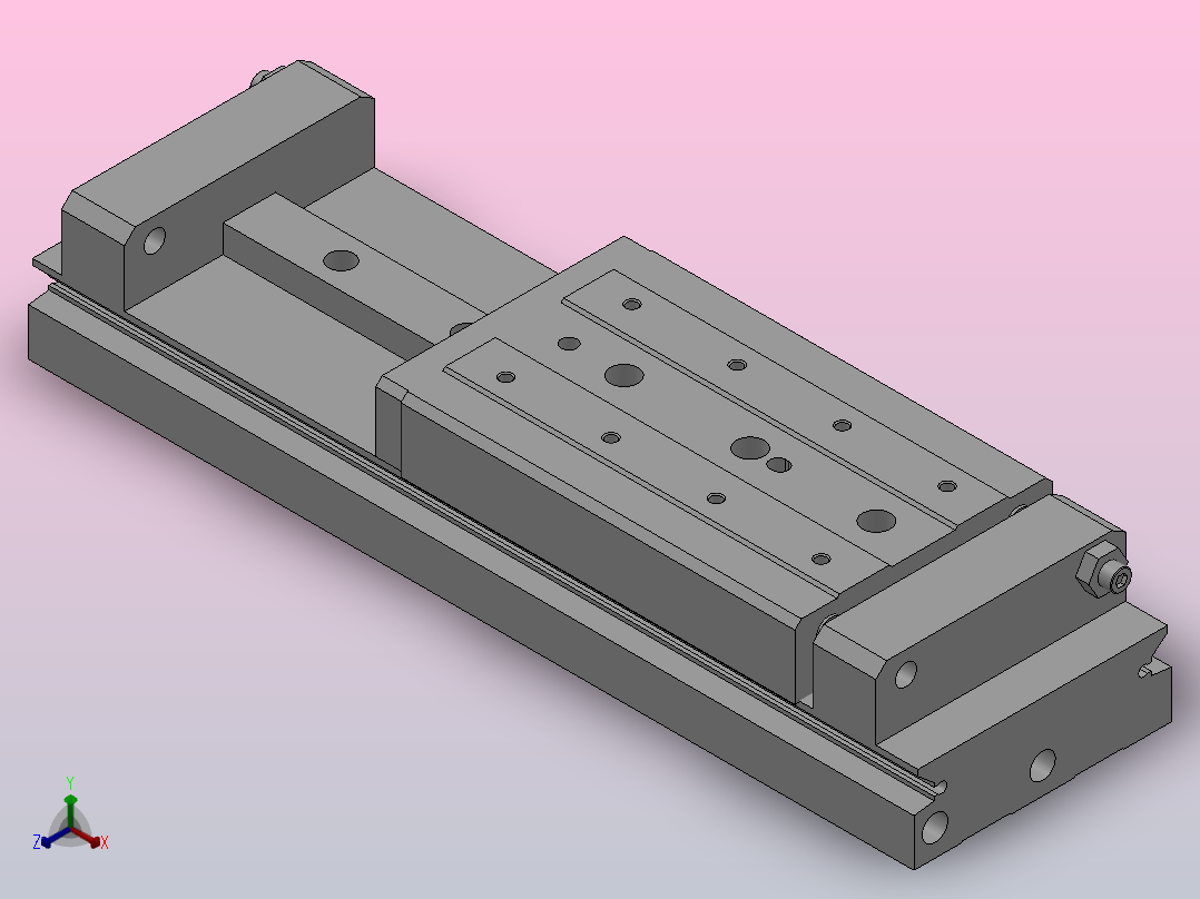MXW20 精确气动滑台（行程：100～125）[MXW20-100]正等轴测图