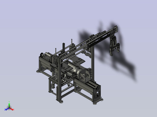 一款电机定子填充机3D模型