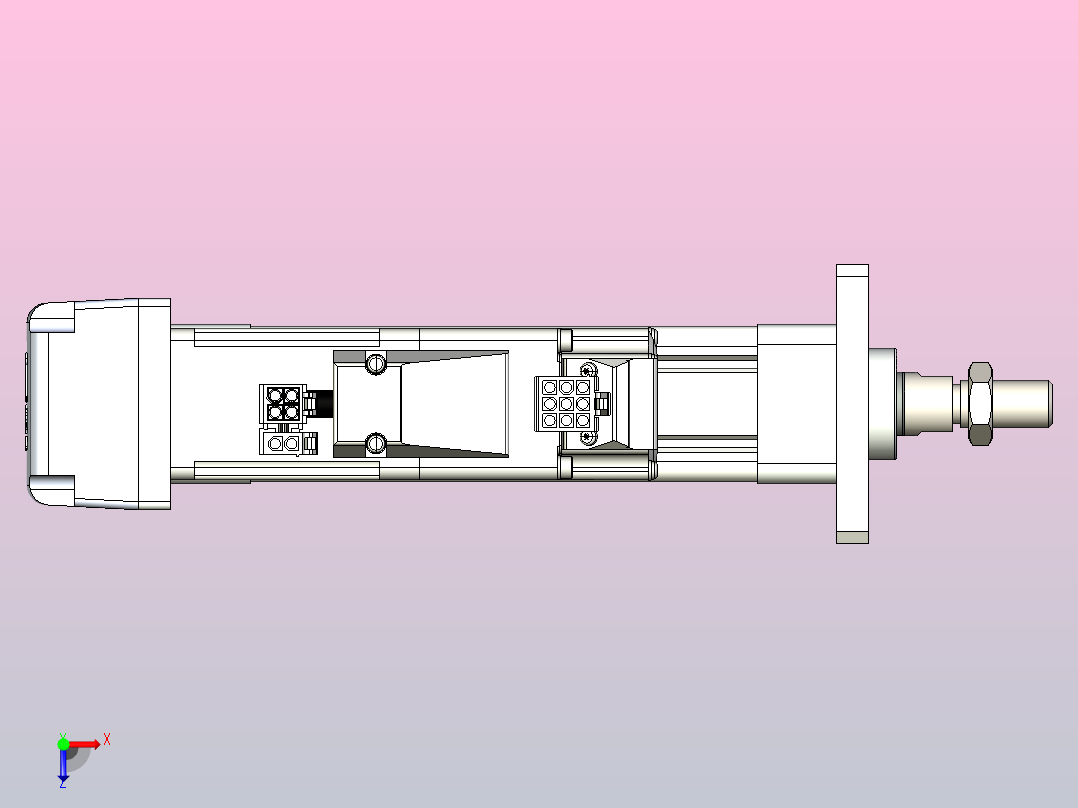 轻载电动缸TPA-ESR25-1002C-L50-MR-FA-W-P10-C3俯视图