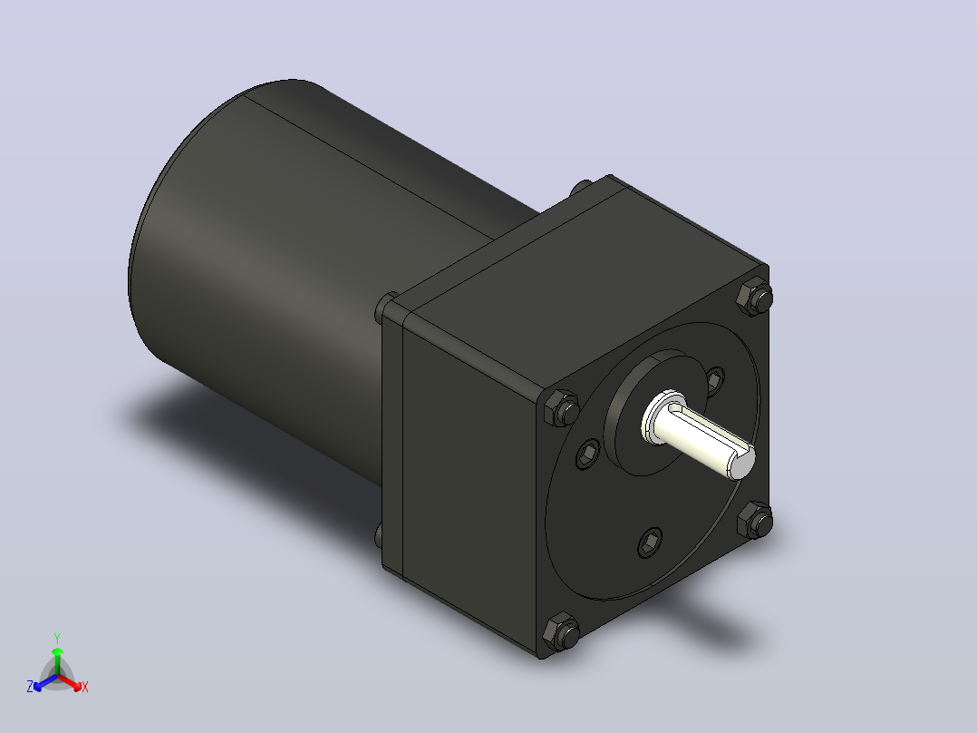 25W 微型减速电机[41K25GN-C]正等轴测图